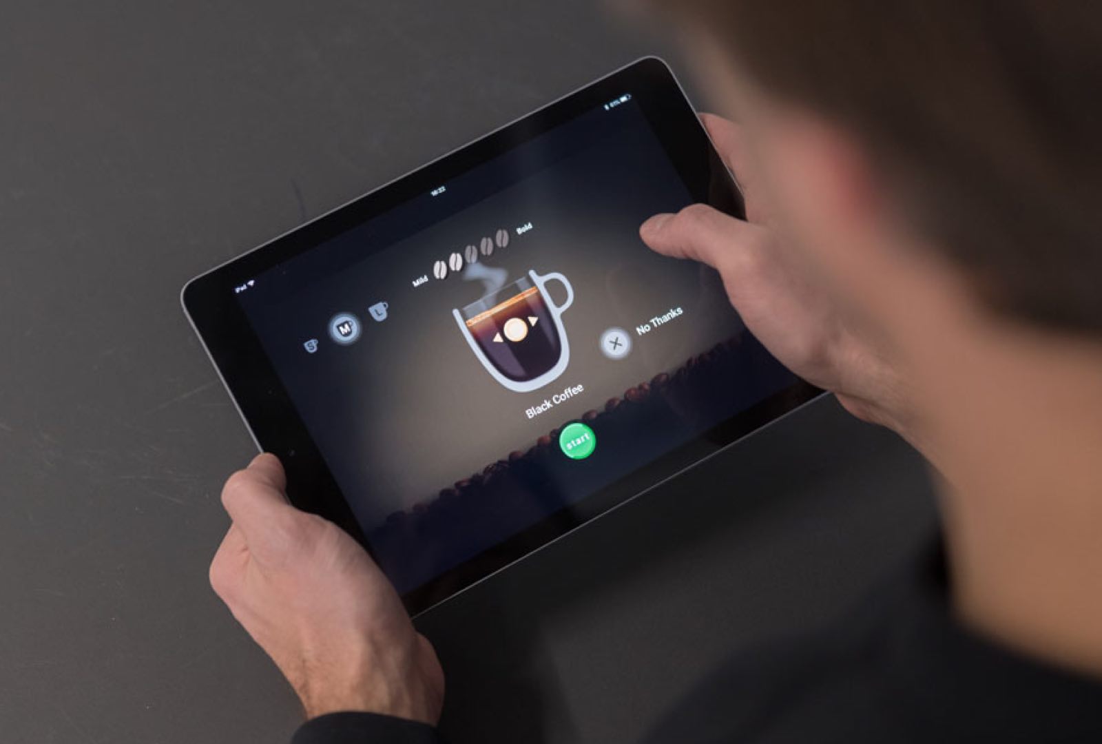 Platform-agnostic coffee interface on a tablet